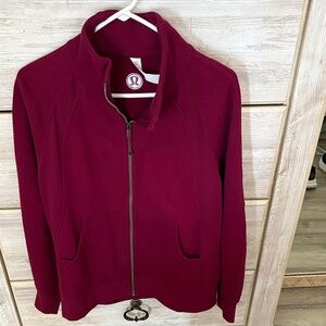 Lululemon athletica Full-Zip Scuba Long in Deep Plum